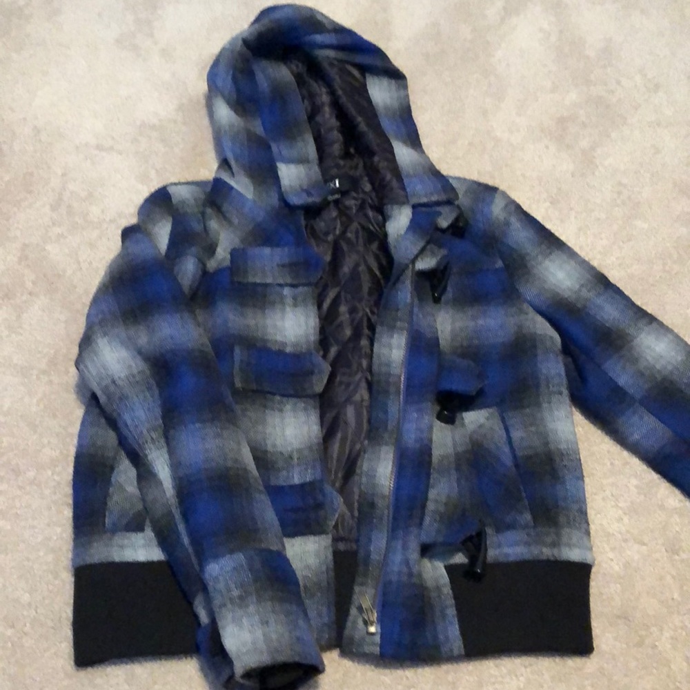 blue and black jacket